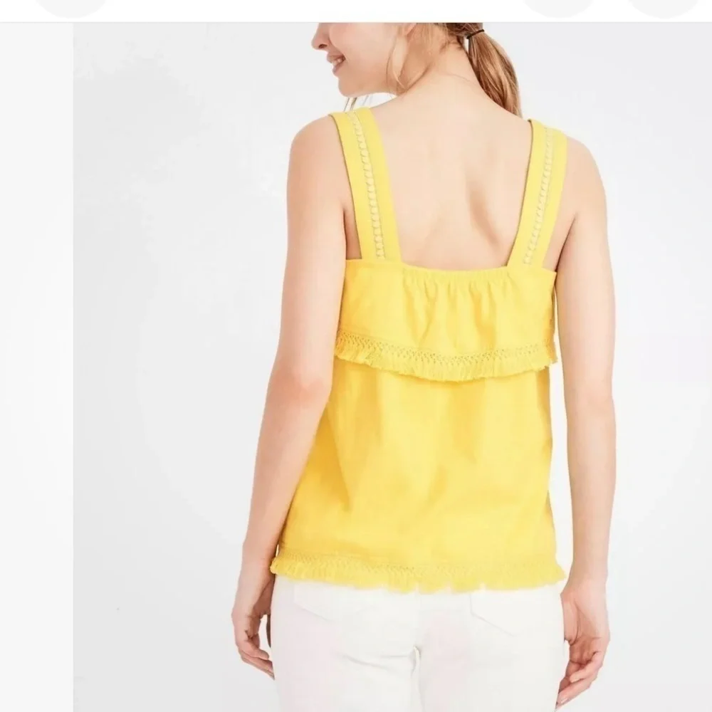 J. Crew. Fringe Warm Sun Tank Top Size XS NWT